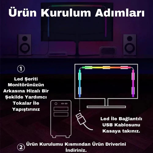 Ortam Led Sekronize şeritler